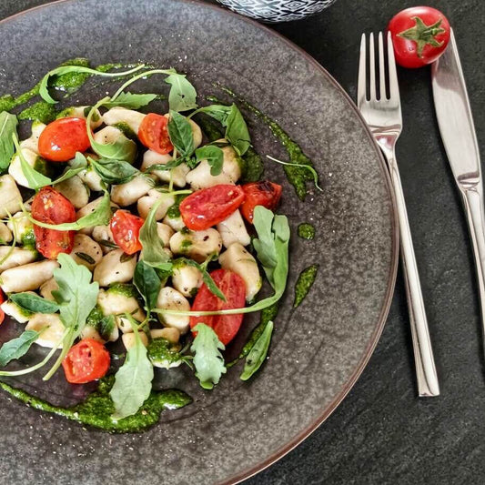 Gnocchis aux tomates & pesto de basilic