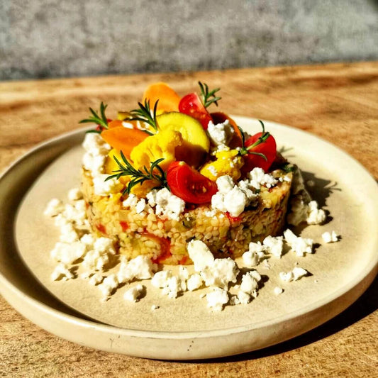 Taboulé de boulgour aux légumes croquants et feta