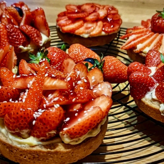 Tarte fraise et amandes