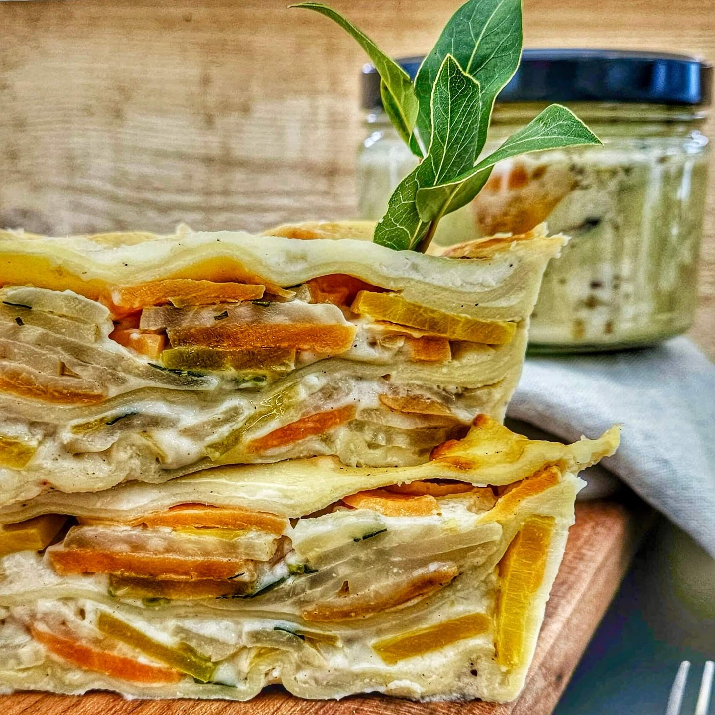 Lasagne aux légumes & à l'huile de truffe