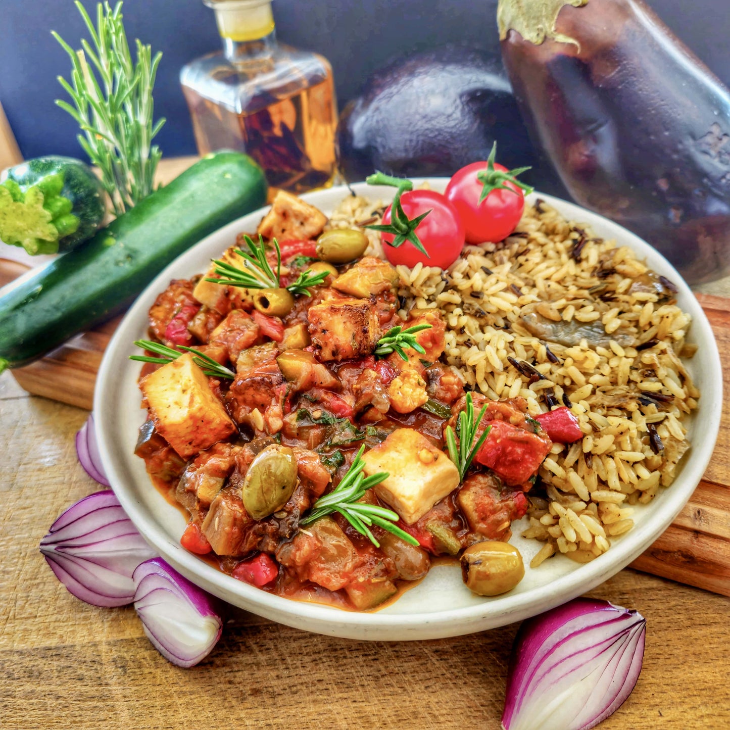 Ratatouille de légumes au paneer