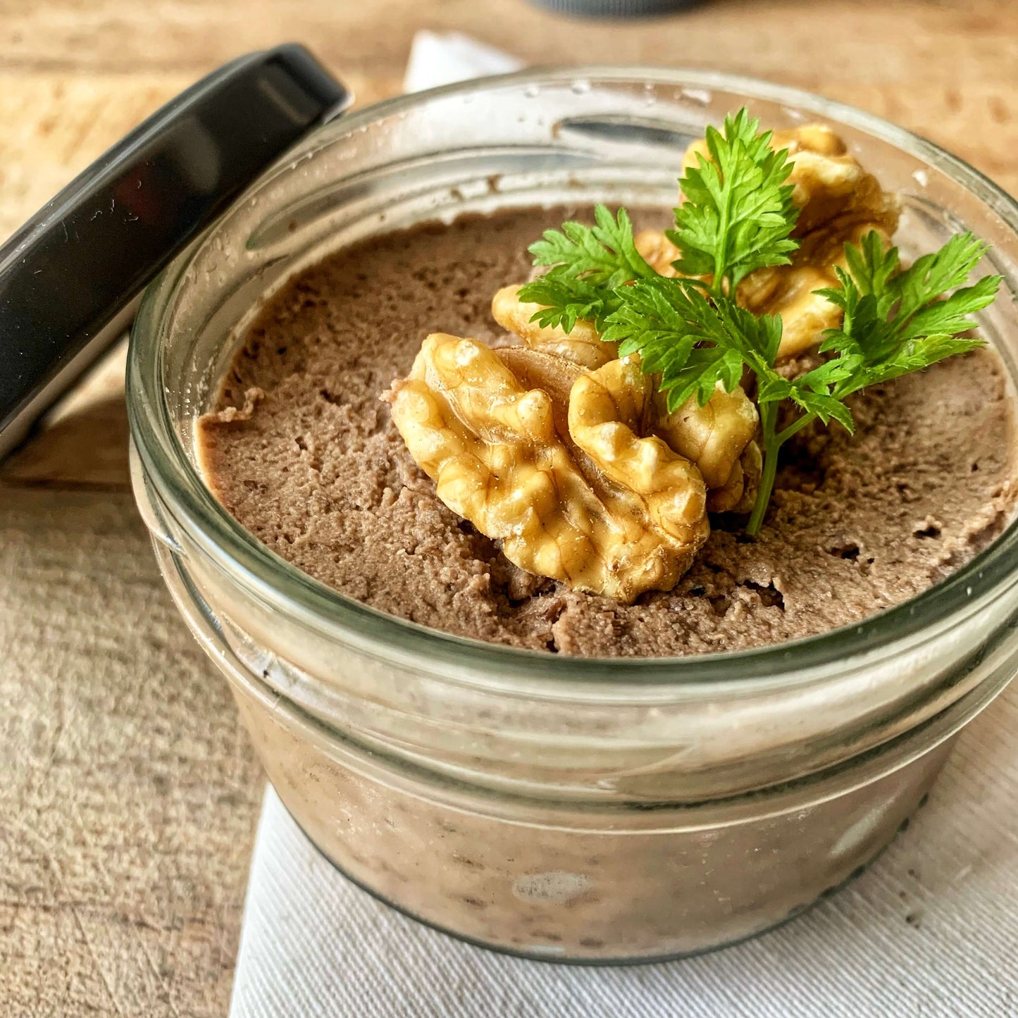 Tartinade de lentilles vertes et noix