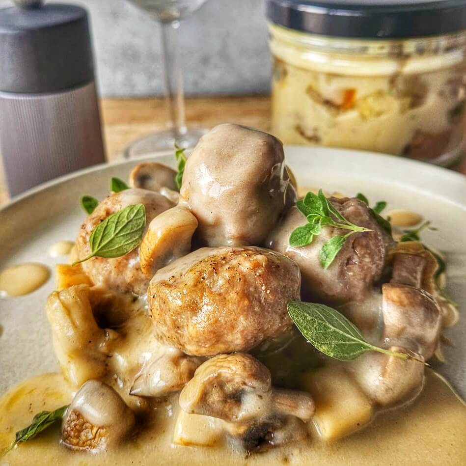 Boulettes de veau aux champignons