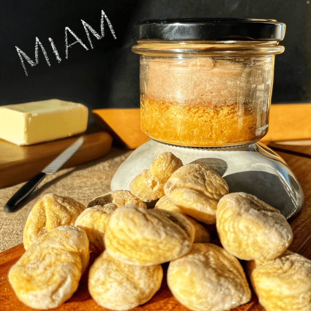 Crème de marron sur sablé breton