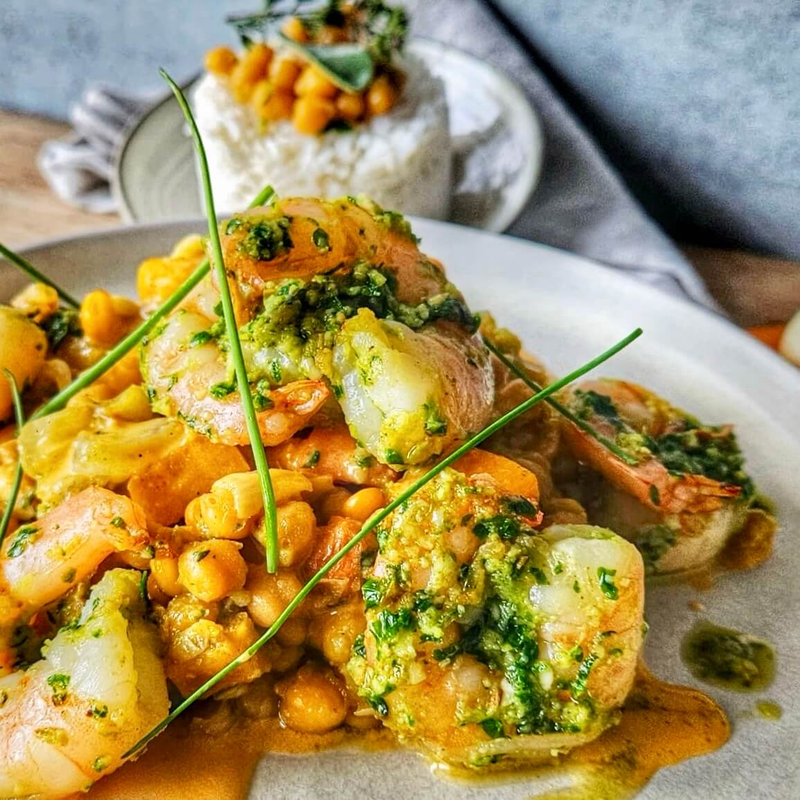 Gambas sautées à l'ail