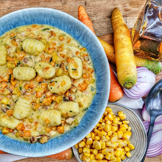 Gnocchi de pommes de terre au lard fumé