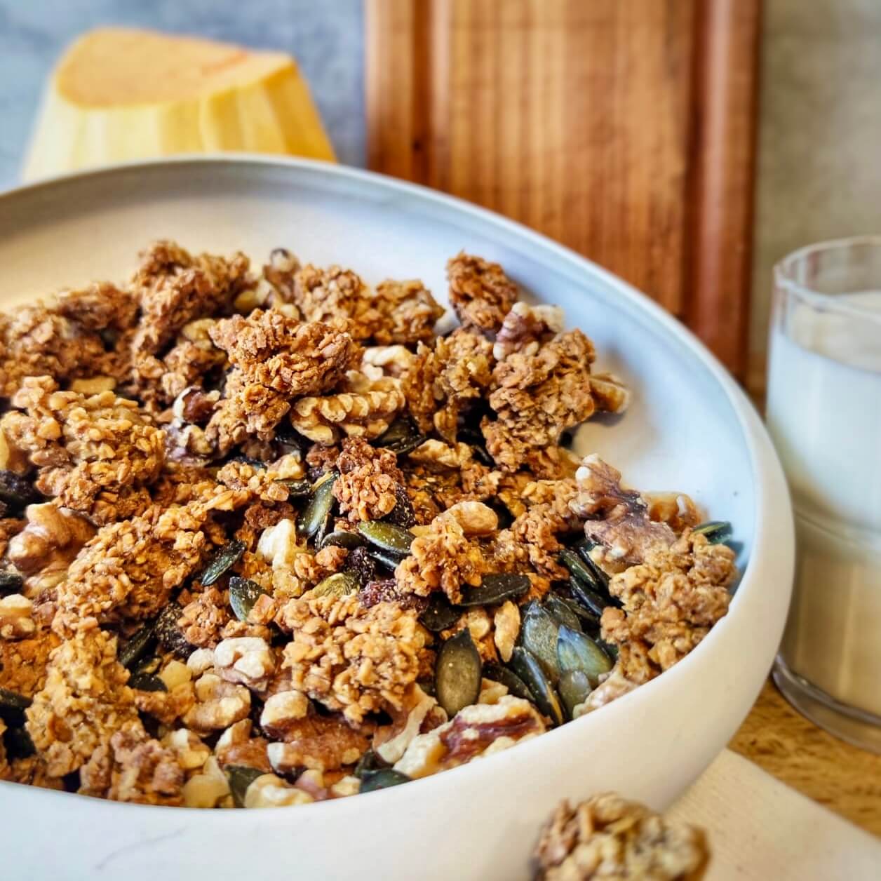 Granola à la courge (bio) et aux noisettes