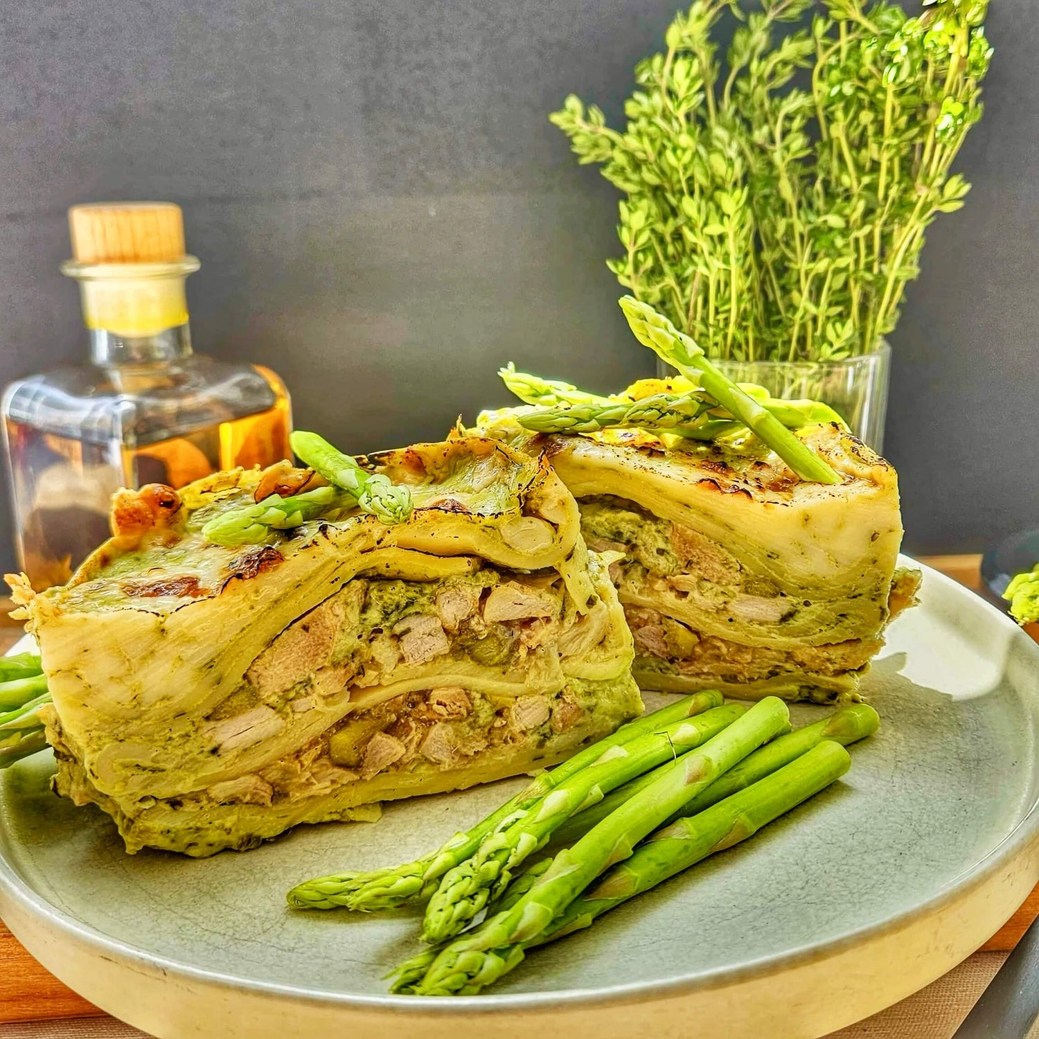 Lasagne au poulet & asperges