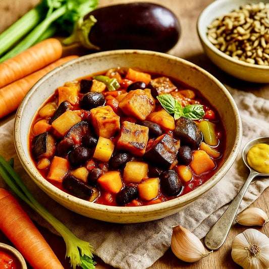 Mijoté de légumes & tofu fumé Bio à la tomate