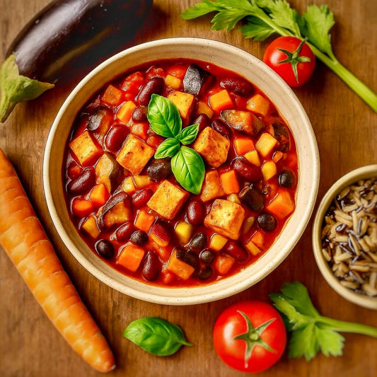 Mijoté de légumes & tofu fumé Bio à la tomate