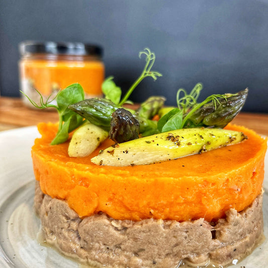 Parmentier de canard aux asperges