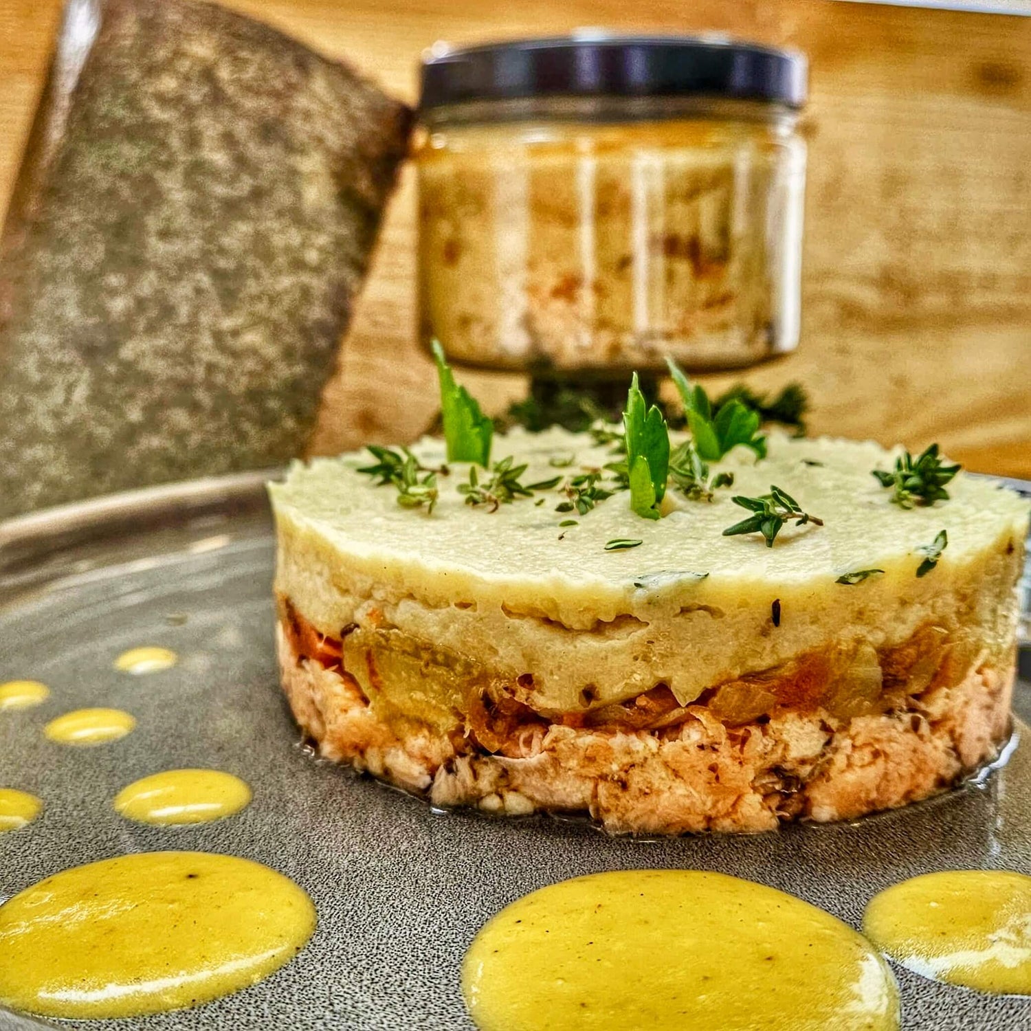 Parmentier de saumon & nori