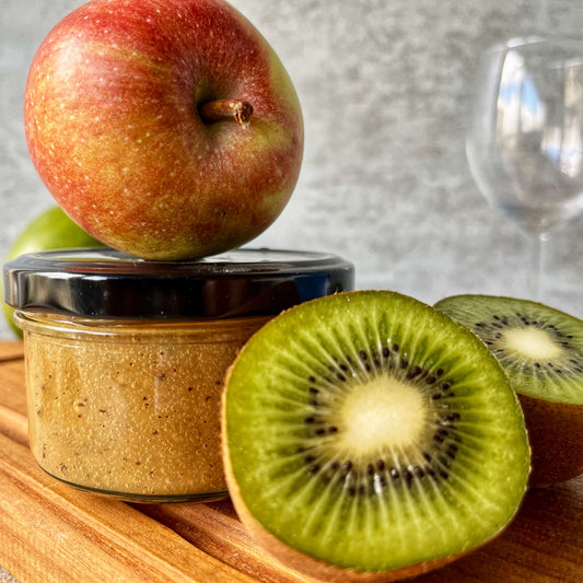 Purée de pommes & kiwi à la vanille