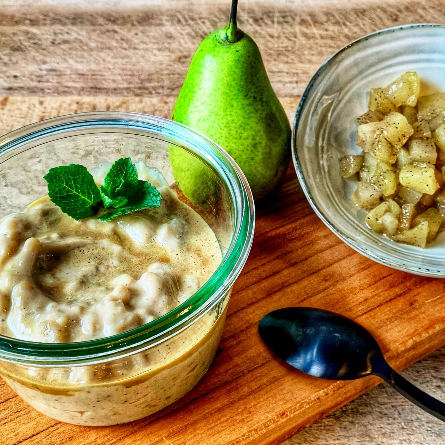 Riz au lait & poires fondantes