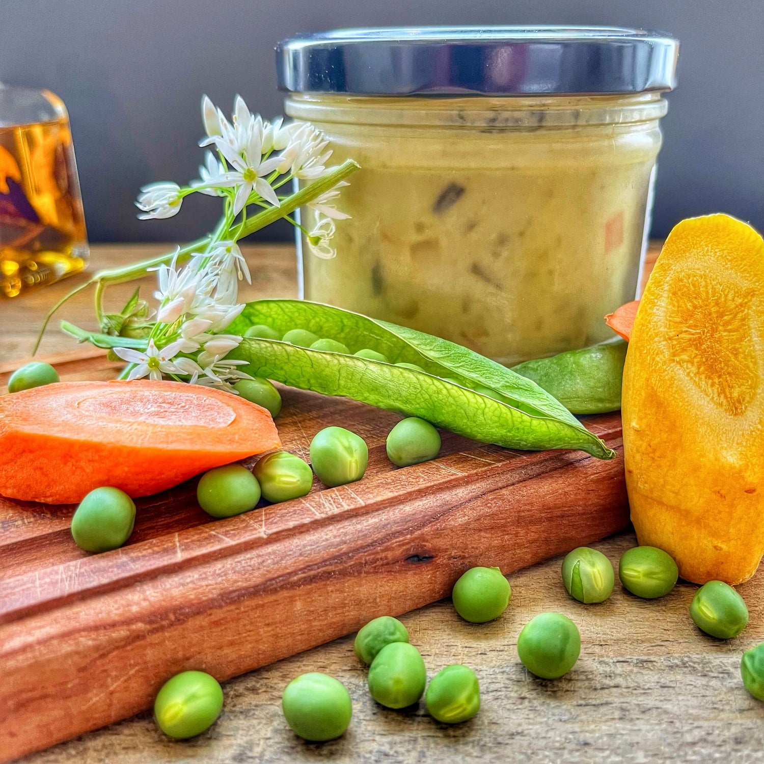 Sauce crémeuse petits pois & ail des ours