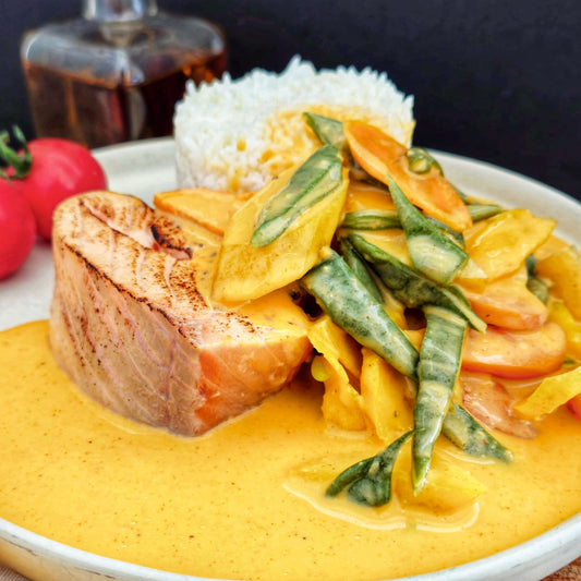 Saumon & sauce safranée