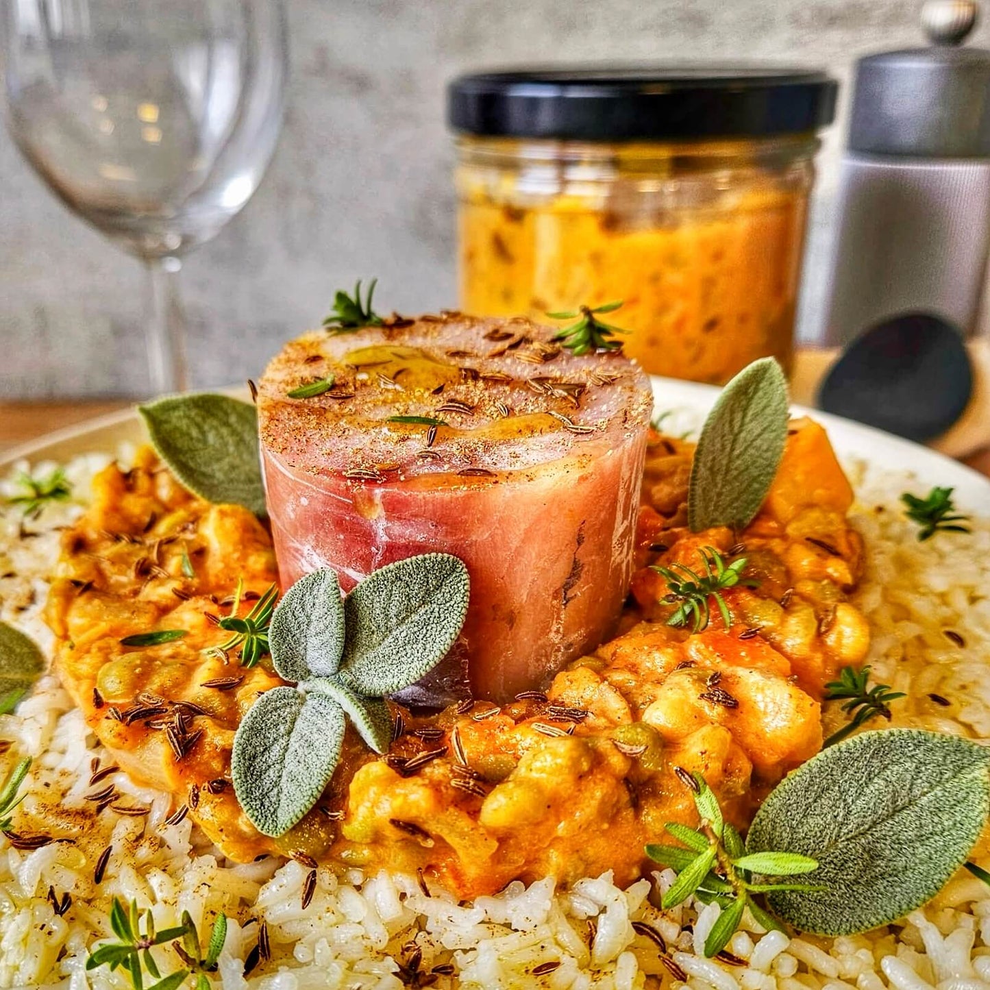 Dahl de pois cassés au fenouil & lieu noir